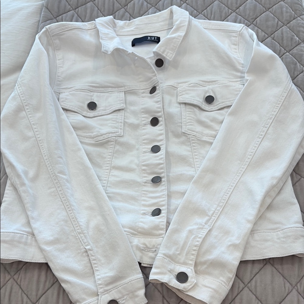 Kut from the Kloth White Jean Jacket Classic Style